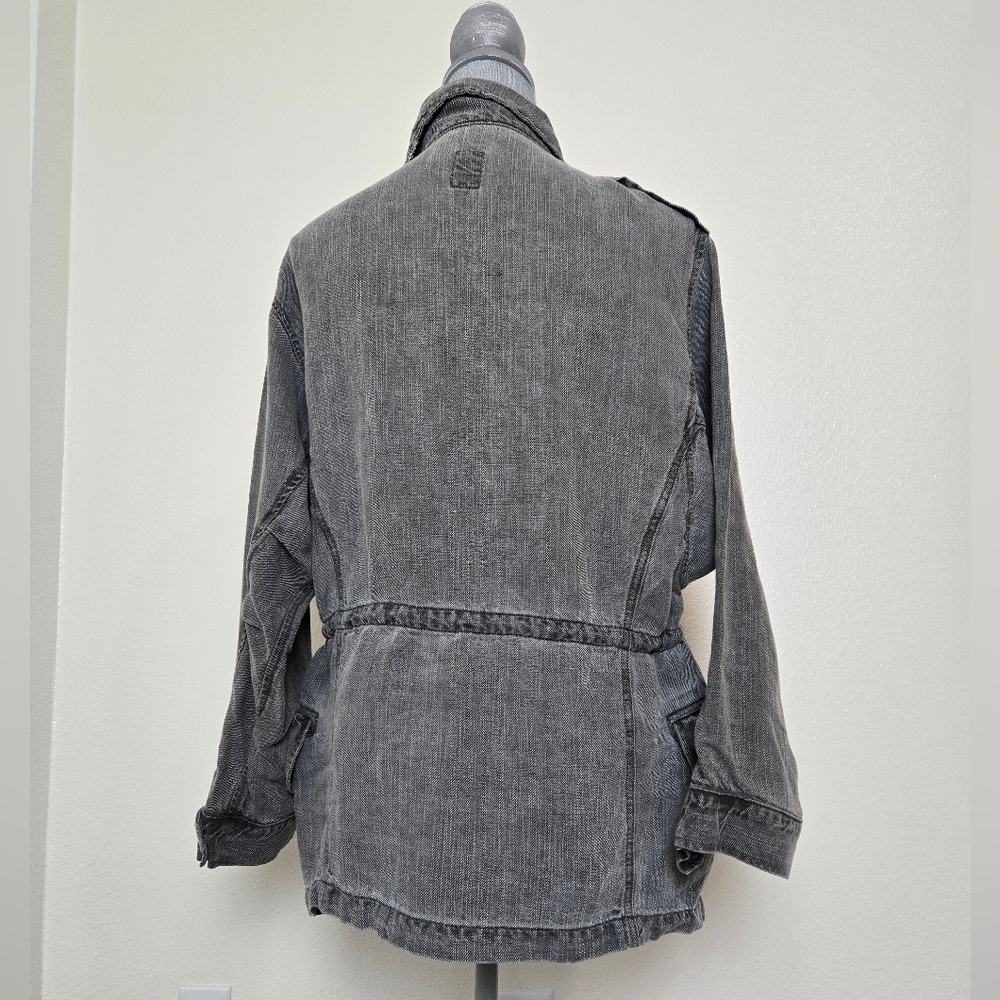 NSF Joli Jacket Size XS Linen Lyocell Blend NWT Utility Grunge Burn Cargo - Picture 9 of 16